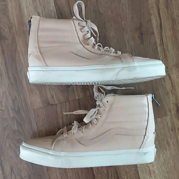 nude high top vans